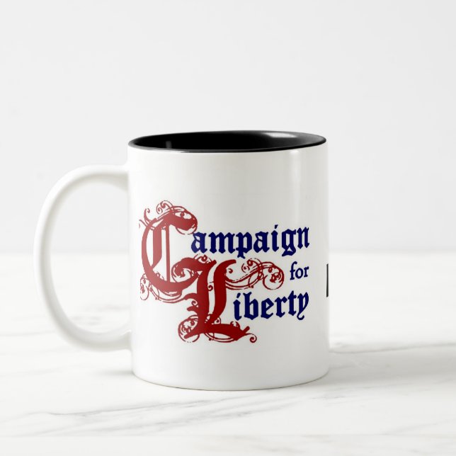 Caneca De Café Em Dois Tons Campanha de Ron Paul para a liberdade (Esquerda)
