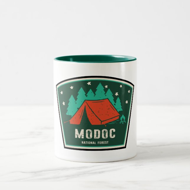 Caneca De Café Em Dois Tons Campanha Florestal Nacional Modoc (Centro)