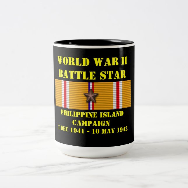 Caneca De Café Em Dois Tons Campanha nas Ilhas Filipinas (Centro)