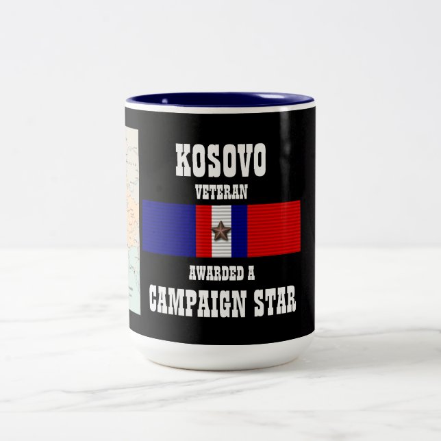 CANECA DE CAFÉ EM DOIS TONS CAMPANHA STAR KOSOVO VETERAN (Centro)