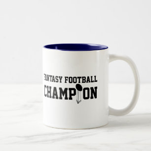 Caneca De Café Em Dois Tons Campeão de futebol de fantasia
