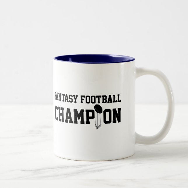 Caneca De Café Em Dois Tons Campeão de futebol de fantasia (Direita)