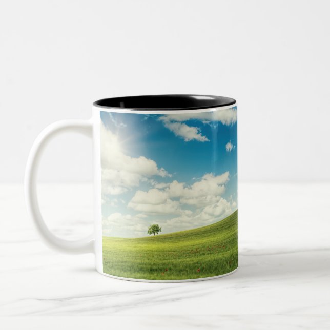 Caneca De Café Em Dois Tons Campo (Esquerda)