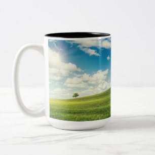 Caneca De Café Em Dois Tons Campo