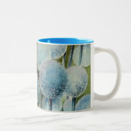 Caneca De Café Em Dois Tons Campo de Aquarela de Desejos