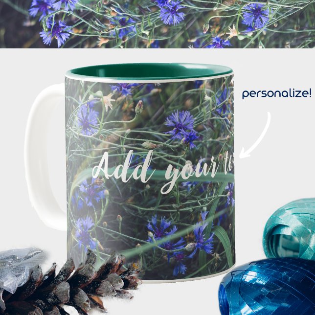 Caneca De Café Em Dois Tons Campo de Cornflower (Criador carregado)