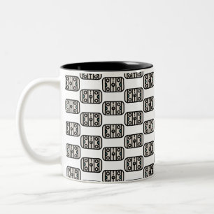 Caneca De Café Em Dois Tons campo de hóquei