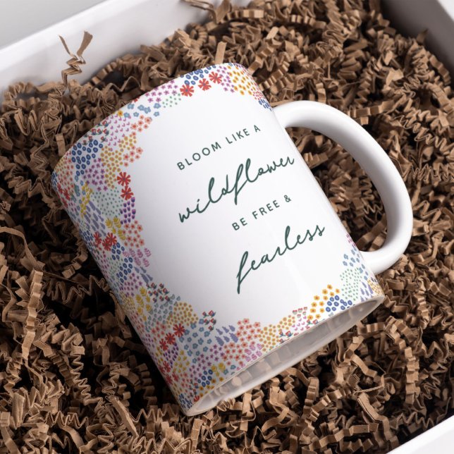 Caneca De Café Em Dois Tons Campo Flor (Criador carregado)