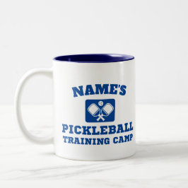 Caneca De Café Em Dois Tons Campo Personalizado de Treinamento de Pickleball