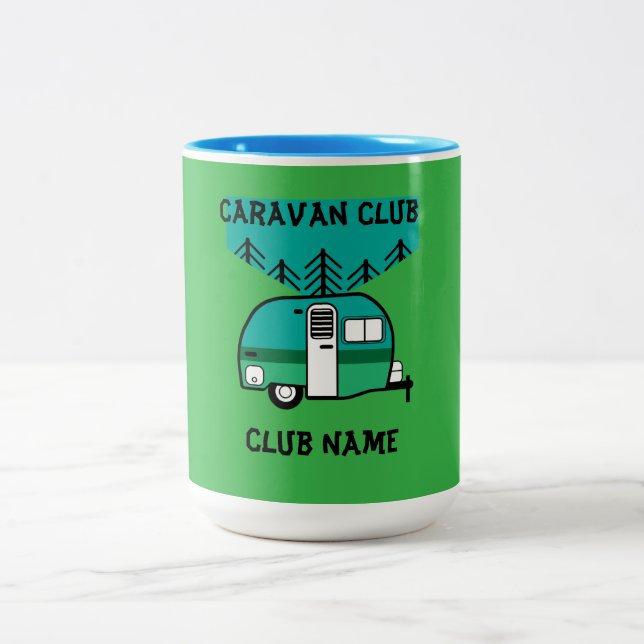 Caneca De Café Em Dois Tons Campos Felizes Caravagando Caravanas Engraçadas (Centro)