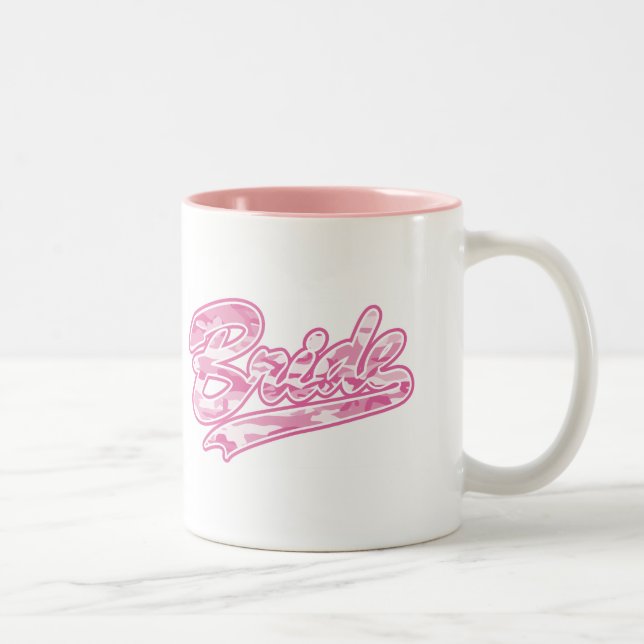 Caneca De Café Em Dois Tons Camuflagem Cor-de-Rosa Noiva (Direita)