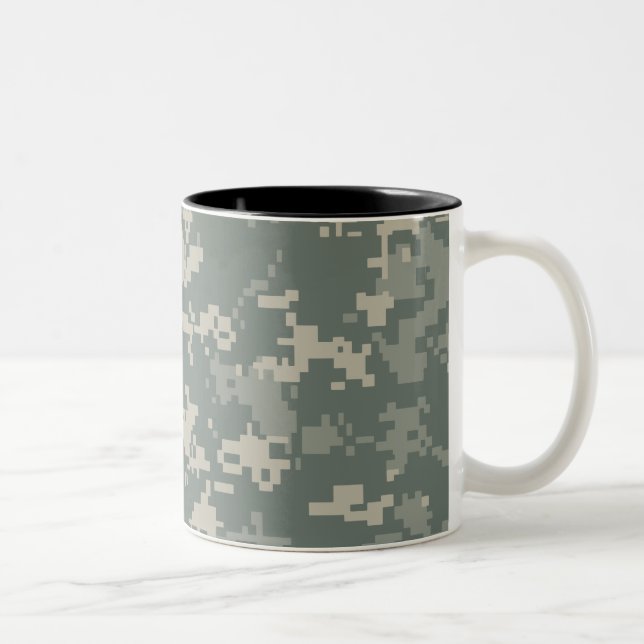 Caneca De Café Em Dois Tons Camuflagem da ACU do exército (Direita)