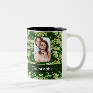 Caneca De Café Em Dois Tons Camuflagem verde
