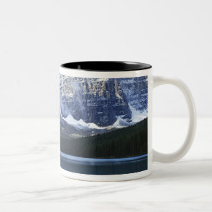 Caneca De Café Em Dois Tons Canadá, Alberta, Parque Nacional Banff, Lago