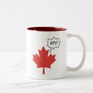 Caneca De Café Em Dois Tons Canadense engraçado