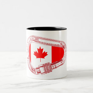 Caneca De Café Em Dois Tons Canadiano - Bandeira Subindo Canhão