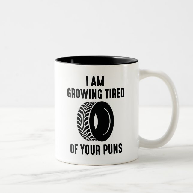Caneca De Café Em Dois Tons Canais Cansados (Direita)