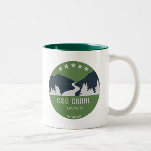 Caneca De Café Em Dois Tons Canal Towpath C&O