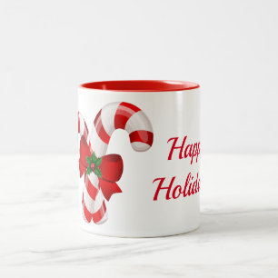 Caneca De Café Em Dois Tons Canas De Café De Natal
