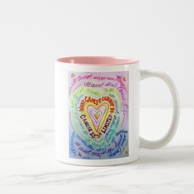 Caneca De Café Em Dois Tons Cancer Arco-Íris (Direita)