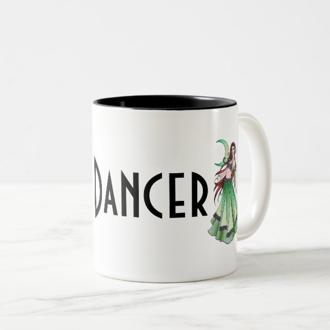 Caneca De Café Em Dois Tons Cancer Belly Dancer (Frente Esquerda)