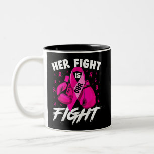 Caneca De Café Em Dois Tons Cancer Da Mama A Luta É O Nosso Cancer De Luta