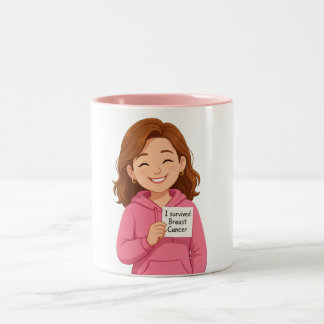 Caneca De Café Em Dois Tons Câncer de mama
