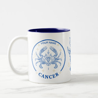 Caneca De Café Em Dois Tons Cancer personalizado Zodiac 11 oz
