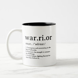 Caneca De Café Em Dois Tons Cancer Warrior Definition Mug