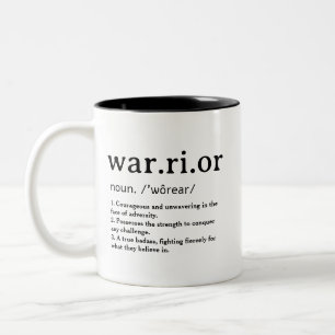 Caneca De Café Em Dois Tons Cancer Warrior Definition Mug