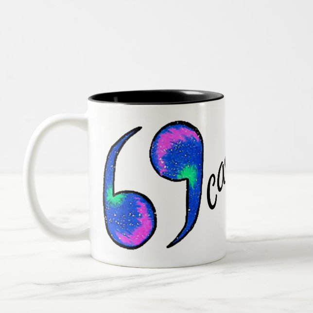 Caneca De Café Em Dois Tons Cancer. Ziqpu (Esquerda)
