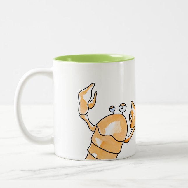 Caneca De Café Em Dois Tons Cancer Zodiac (Esquerda)