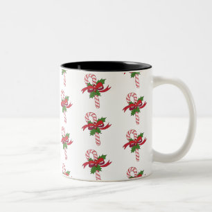 Caneca De Café Em Dois Tons Candy Cane Christmas