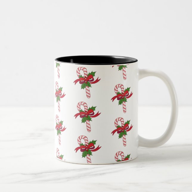 Caneca De Café Em Dois Tons Candy Cane Christmas (Direita)