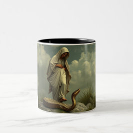 Caneca De Café Em Dois Tons Caneca 2 tons Mãe Maria Pisando a Serpente