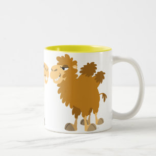 Caneca De Café Em Dois Tons Caneca bonito de dois camelos dos desenhos