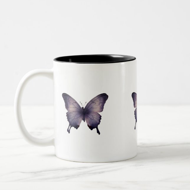 Caneca De Café Em Dois Tons caneca-borboleta (Esquerda)