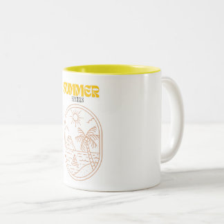 Caneca De Café Em Dois Tons Caneca Café Chegada do Verão 11 oz Cerâmica W-PT