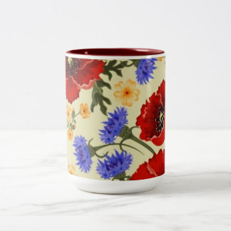 Caneca De Café Em Dois Tons Caneca colorida do tom do design dois da flor