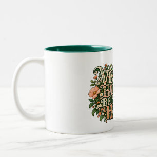 Caneca De Café Em Dois Tons Caneca Cottage Botânico Muito Ocupado em Casa