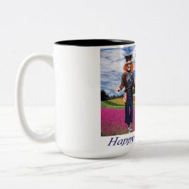 Caneca De Café Em Dois Tons caneca de 2 tons de 15 oz. Feliz Aniversário. Pand