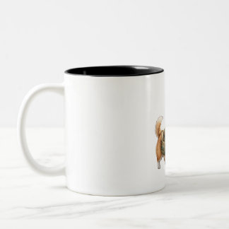Caneca De Café Em Dois Tons Caneca de Aquarela Aventura de Corgi em Trilha