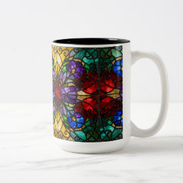 Caneca De Café Em Dois Tons Caneca de Arte em Vidro Colorido Floral