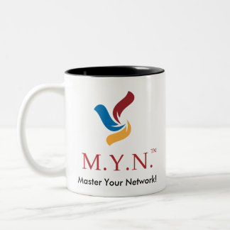 Caneca De Café Em Dois Tons Caneca de café de dois tons - logotipo de MYN