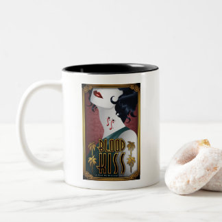 Caneca De Café Em Dois Tons Caneca de café do beijo do sangue com os dois