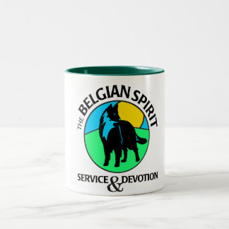 Caneca De Café Em Dois Tons Caneca de dois tons com símbolo belga do espírito