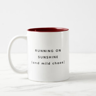 Caneca De Café Em Dois Tons Caneca de Duas Cores Executando em Alegria Humor F