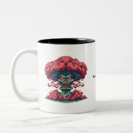 Caneca De Café Em Dois Tons Caneca de Monstro de Nuvem de Cogumelo em Quadrinh
