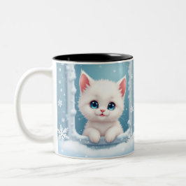Caneca De Café Em Dois Tons Caneca de neve, caneca inspirada em Wintry, amante