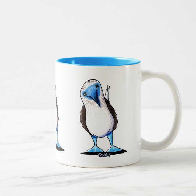Caneca De Café Em Dois Tons Caneca-De-Pé-Azul (Direita)